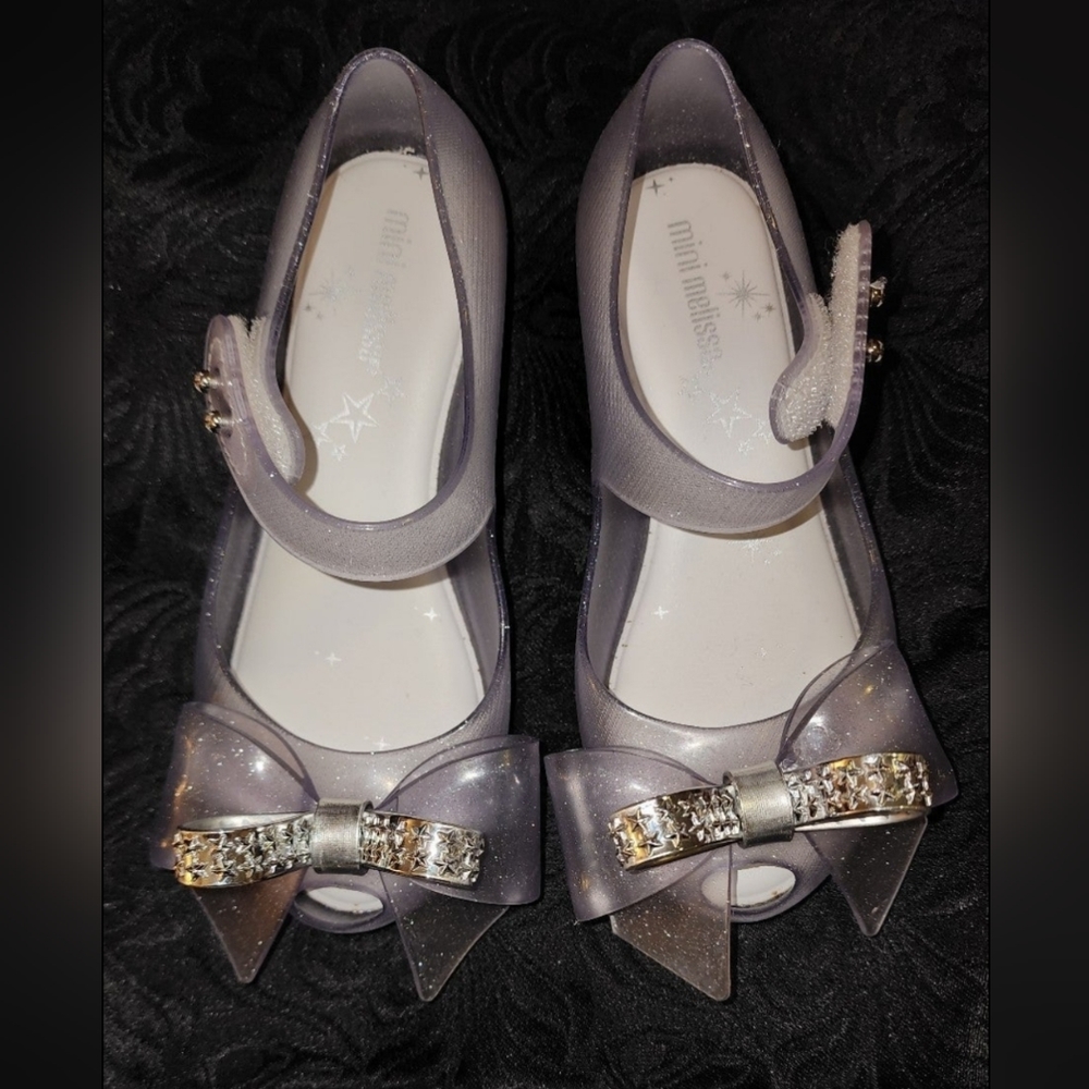 SOLD!!!!!Mini Melissa glass slippers